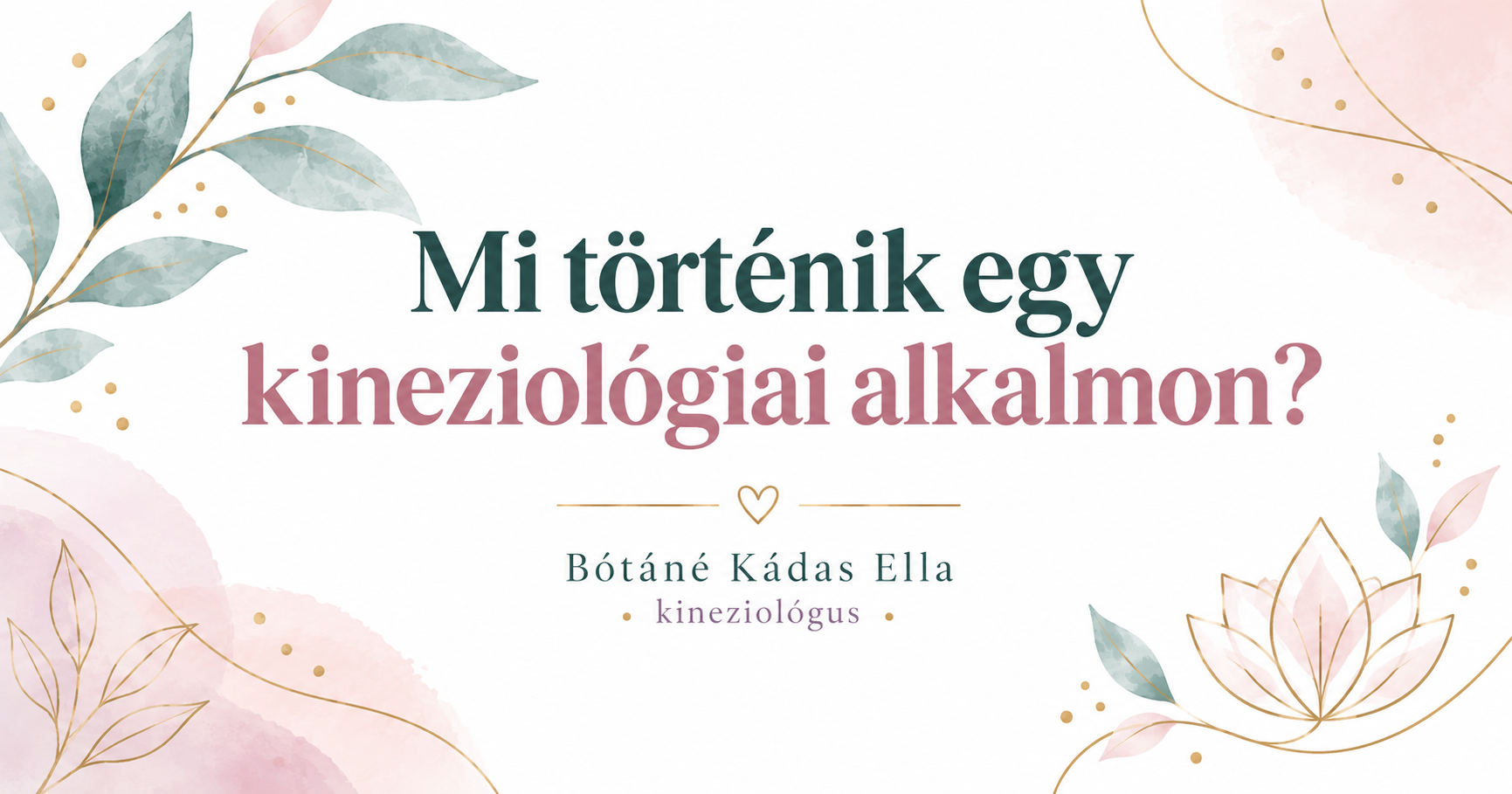 Mi történik a kineziológusnál az első alkalmon?